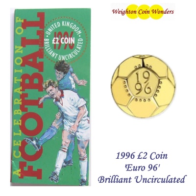 1996 £2 BU Coin Pack - A Celebration of Football - Click Image to Close